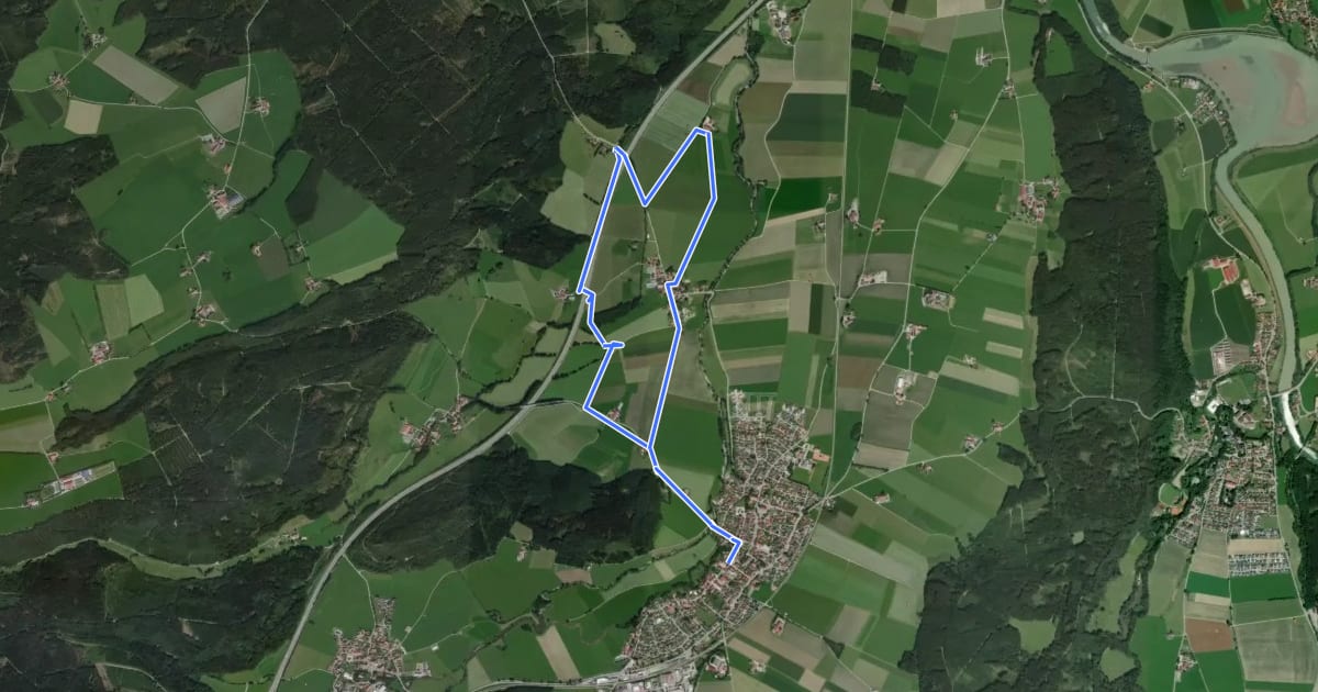 Маршрут 15 - Schoberhof - Ochsensteige - Goldöschhof - Rieden на спутниковом снимке