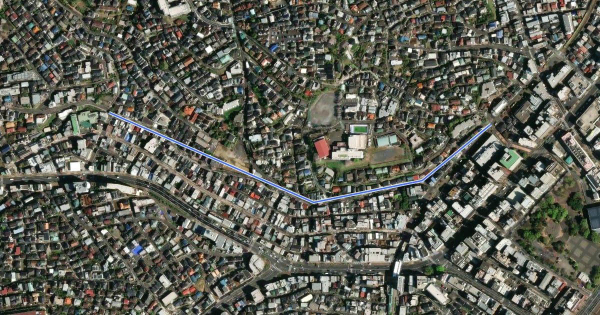 Маршрут 松本コミュニティ道路 на спутниковом снимке