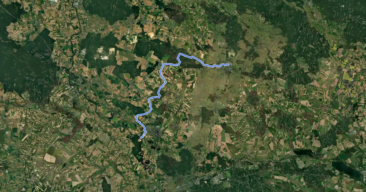 Маршрут 152C Strzelce Opolskie - Zdzieszowice на спутниковом снимке