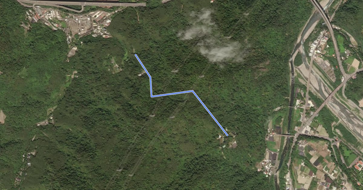 Маршрут 出雲古道 на спутниковом снимке