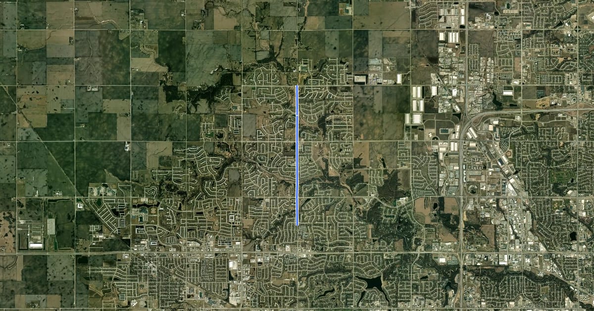 Маршрут 156th Street Sidepath на спутниковом снимке