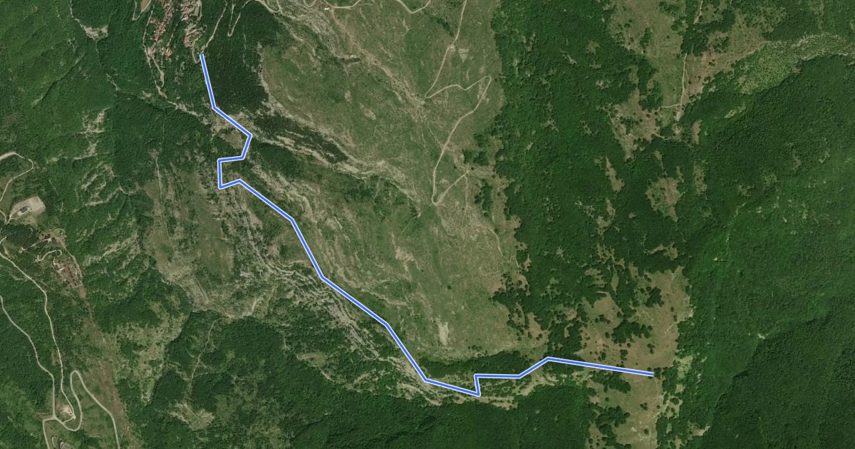 Маршрут 158 на спутниковом снимке