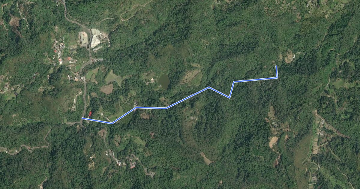 Маршрут 石硬子步道(石峎古道) на спутниковом снимке