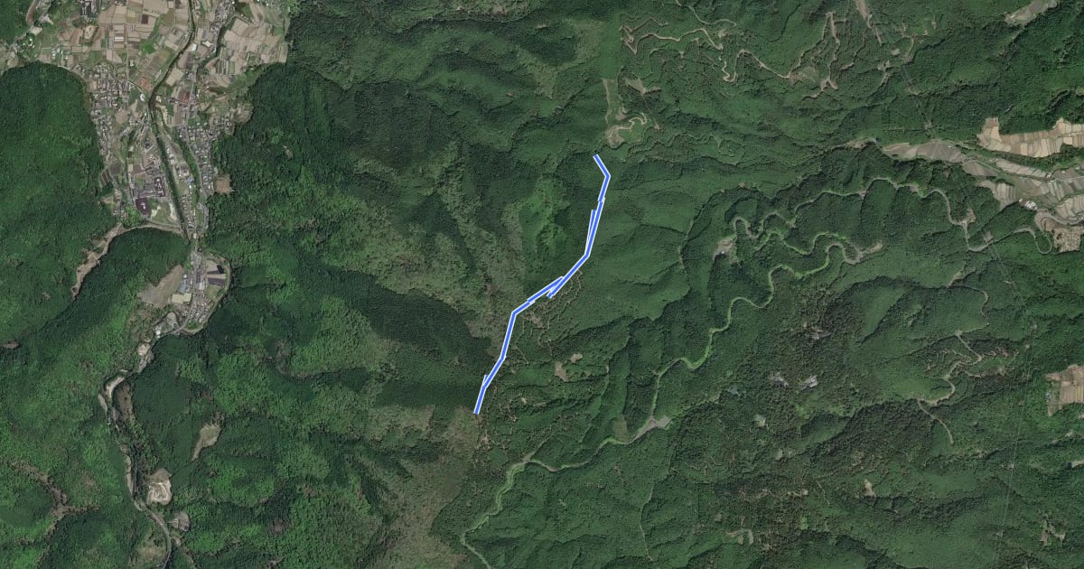 Маршрут 京都一周トレイル北山コース 16-1:18 на спутниковом снимке