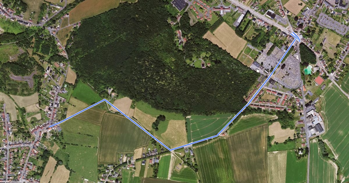 Маршрут 16-53 на спутниковом снимке