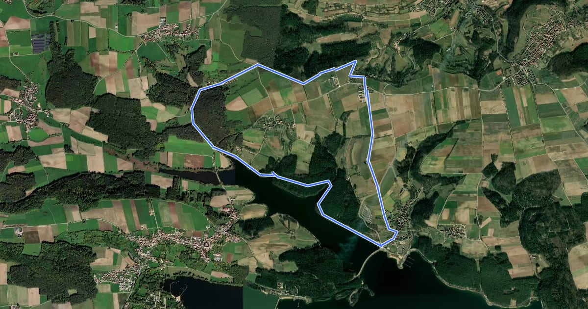 Маршрут 16 Igelsbachsee на спутниковом снимке