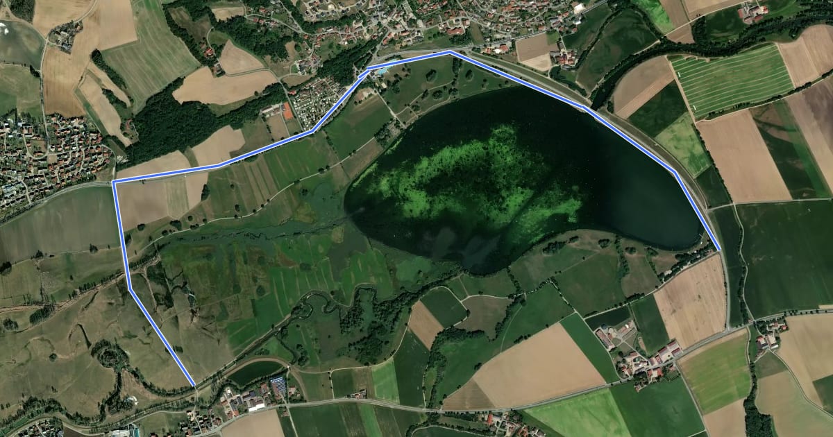 Маршрут 16 Schwimmbacher Naturerlebnisweg Marklkofen на спутниковом снимке