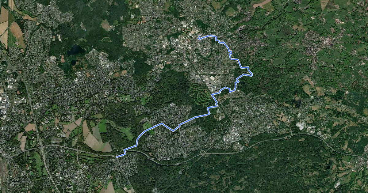 Маршрут [16] Wanderweg 16 des KEV на спутниковом снимке
