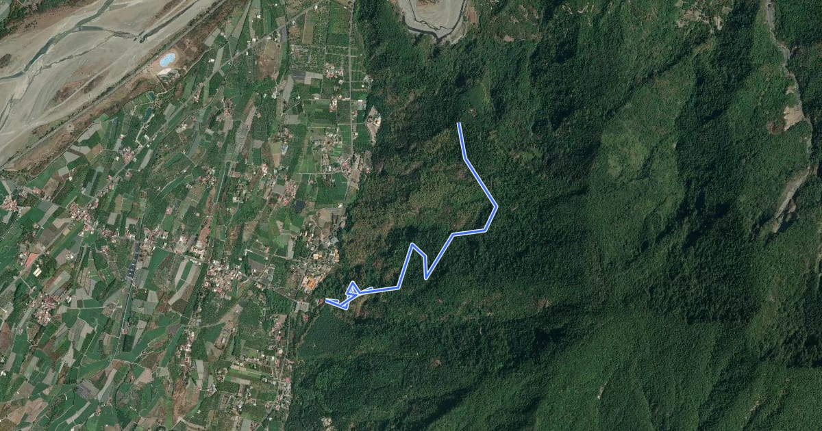 Маршрут 景尾山步道 на спутниковом снимке