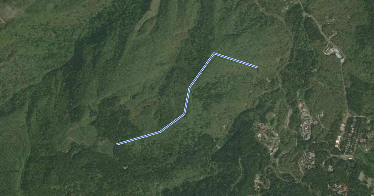 Маршрут 溪頭山步道 на спутниковом снимке