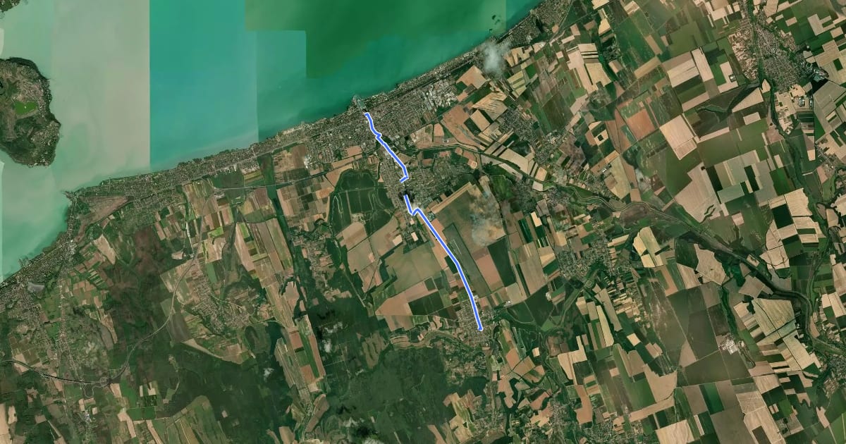 Маршрут 162 "Siófok-Ságvár" на спутниковом снимке