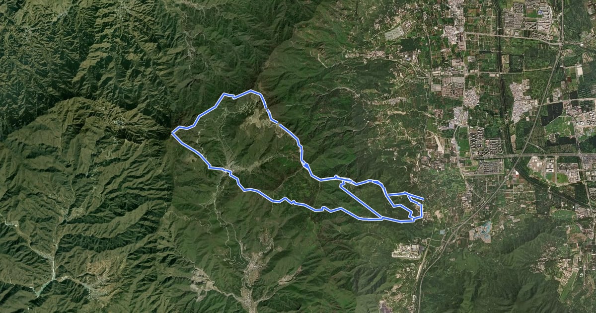 Маршрут 西山三峰路线 на спутниковом снимке