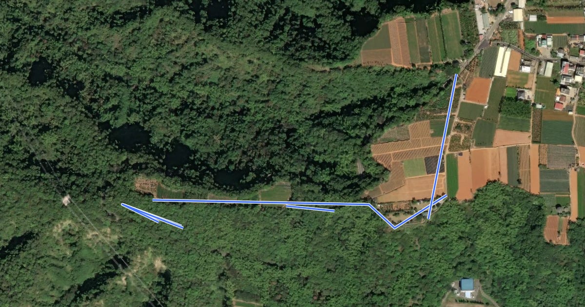 Маршрут 橫山觀日步道 на спутниковом снимке