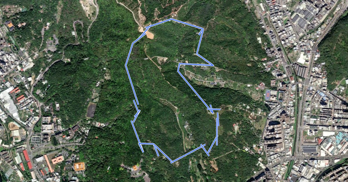 Маршрут 環山步道 на спутниковом снимке