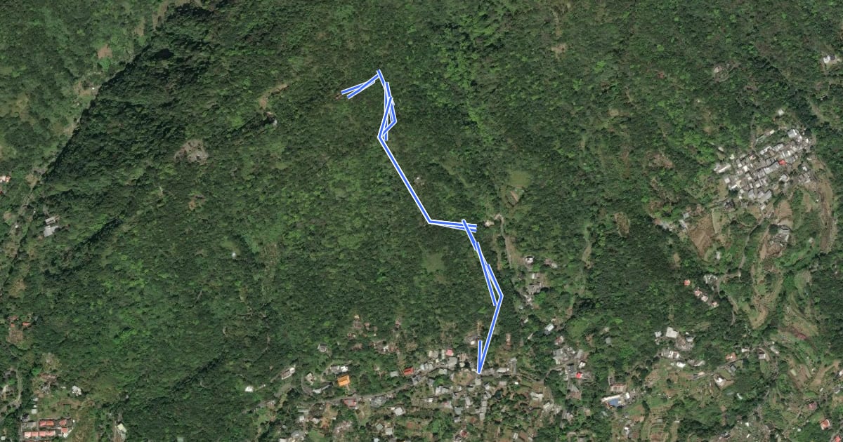 Маршрут 中正山親山步道-十八份登山口線 на спутниковом снимке