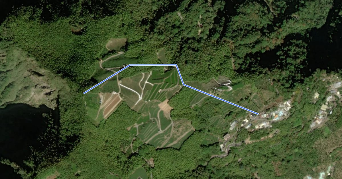Маршрут 大尖山登山步道竹仔嶺線 на спутниковом снимке