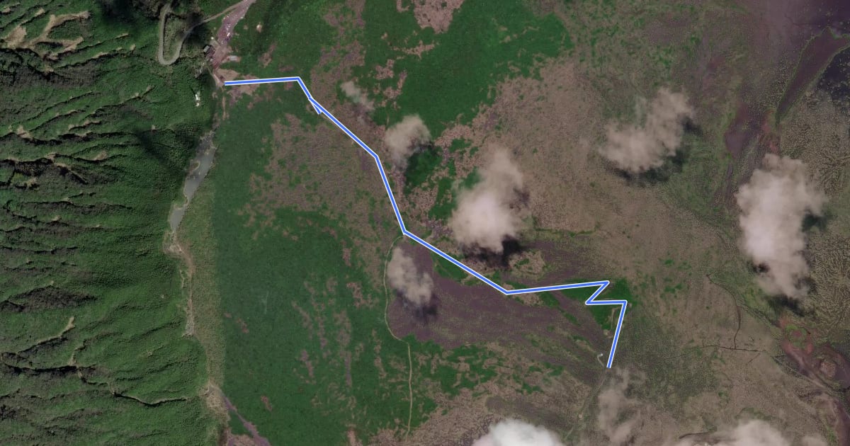 Маршрут 山頂遊歩道 на спутниковом снимке