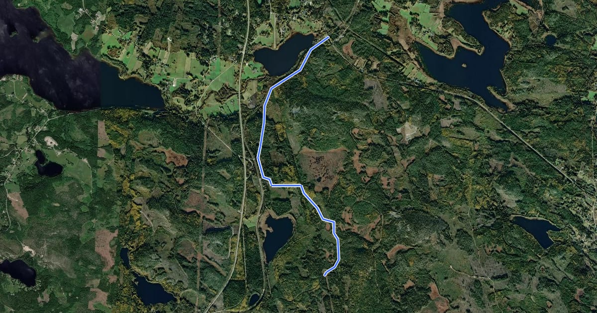 Маршрут 17,5km на спутниковом снимке