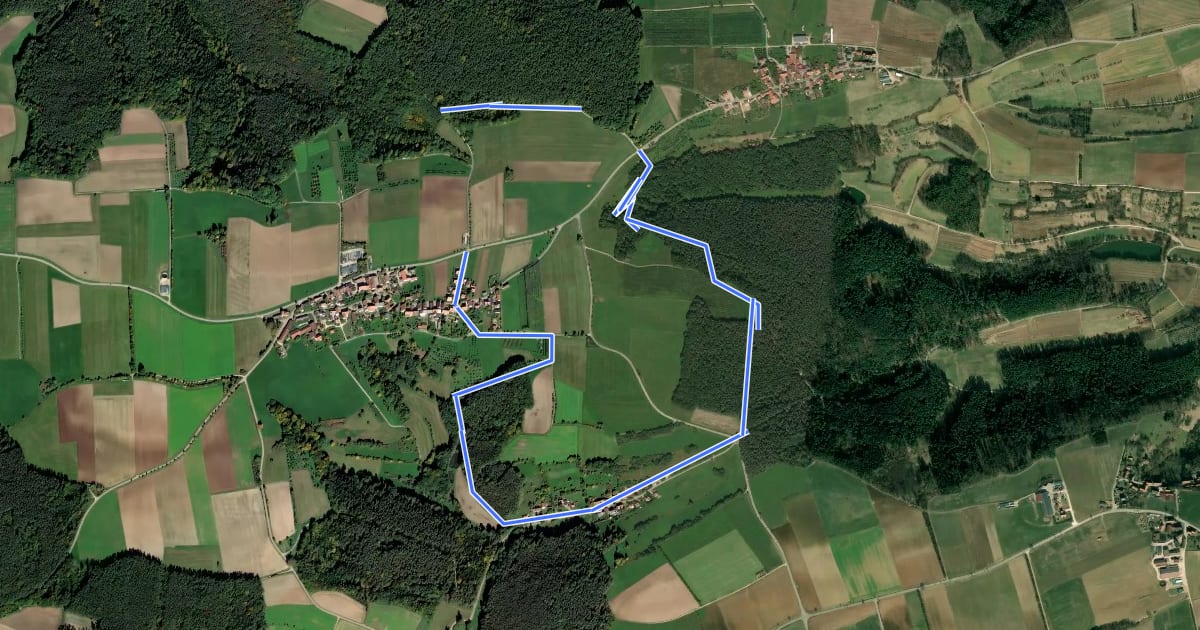 Маршрут 17 Zu den Felsenschluchten на спутниковом снимке