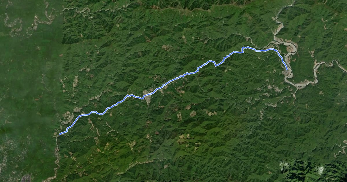 Маршрут 熊野古道 中辺路 на спутниковом снимке