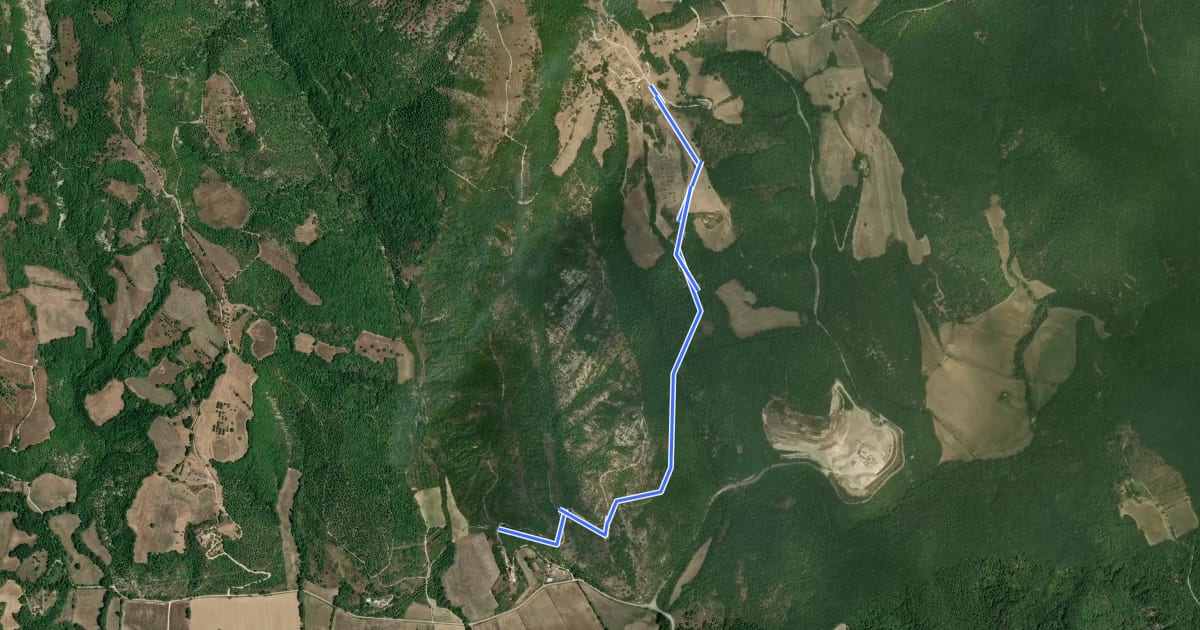 Маршрут 170C на спутниковом снимке