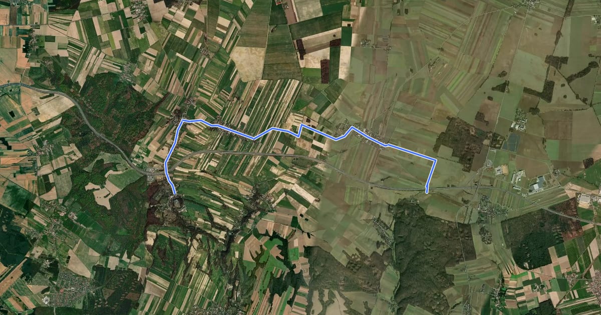 Маршрут 170Z Janków - Góra Św. Anny на спутниковом снимке