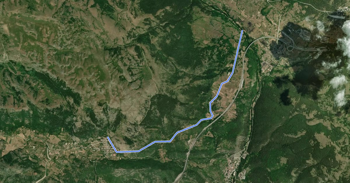 Маршрут 171 на спутниковом снимке
