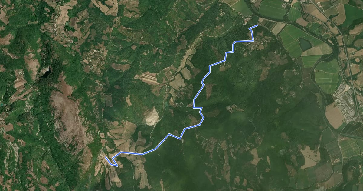 Маршрут 171 на спутниковом снимке
