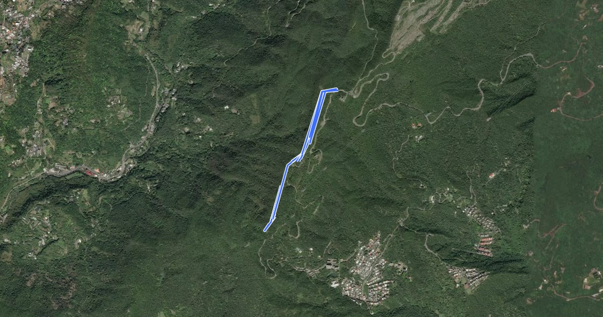 Маршрут 五指山古道 на спутниковом снимке