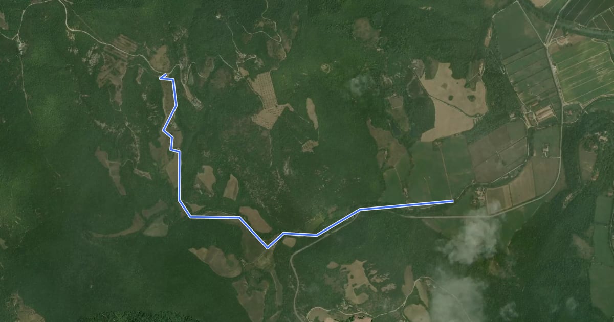 Маршрут 172B на спутниковом снимке