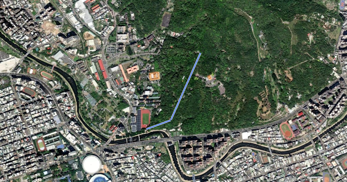 Маршрут 賞景健康步道 на спутниковом снимке