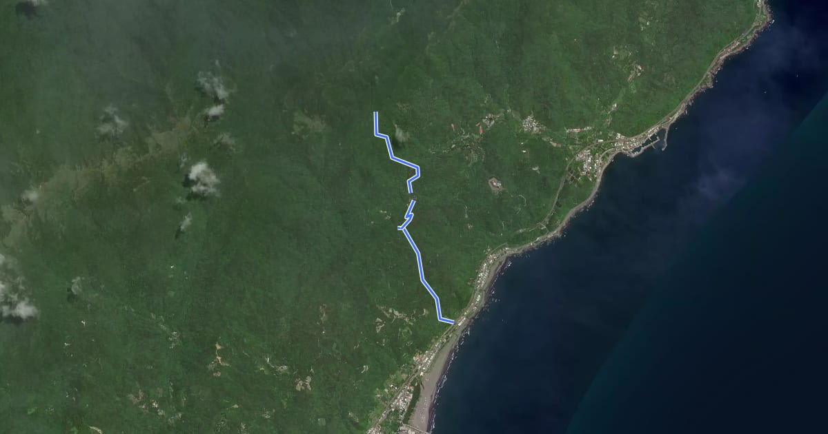 Маршрут 石空古道 на спутниковом снимке