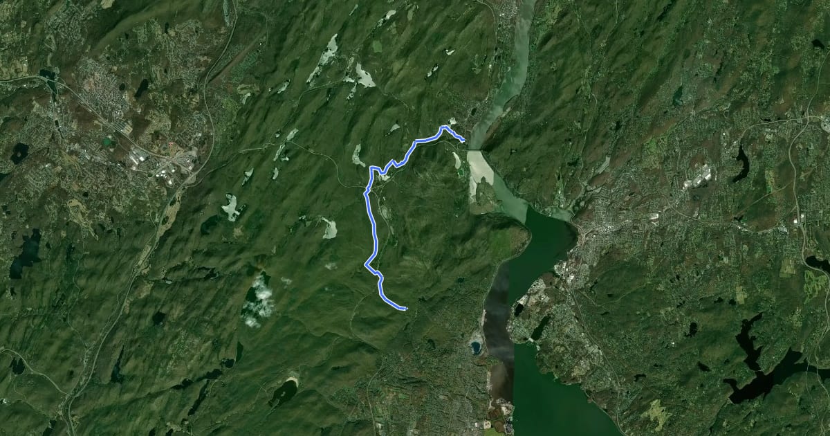 Маршрут 1779 Trail на спутниковом снимке