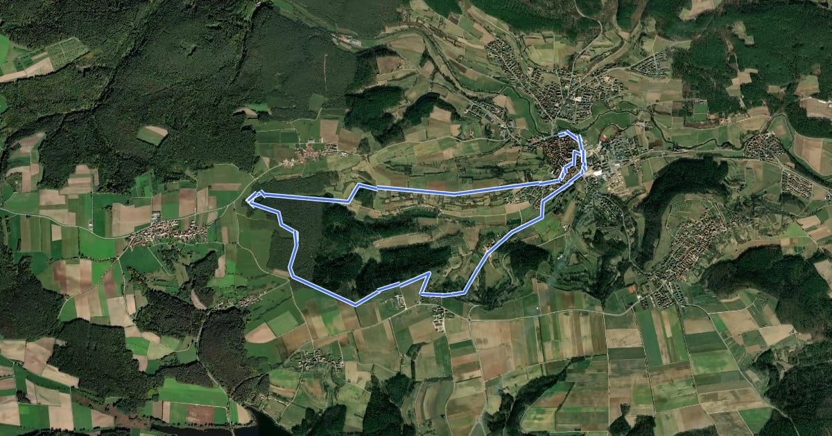 Маршрут 18 Zum Schnittlinger Loch на спутниковом снимке
