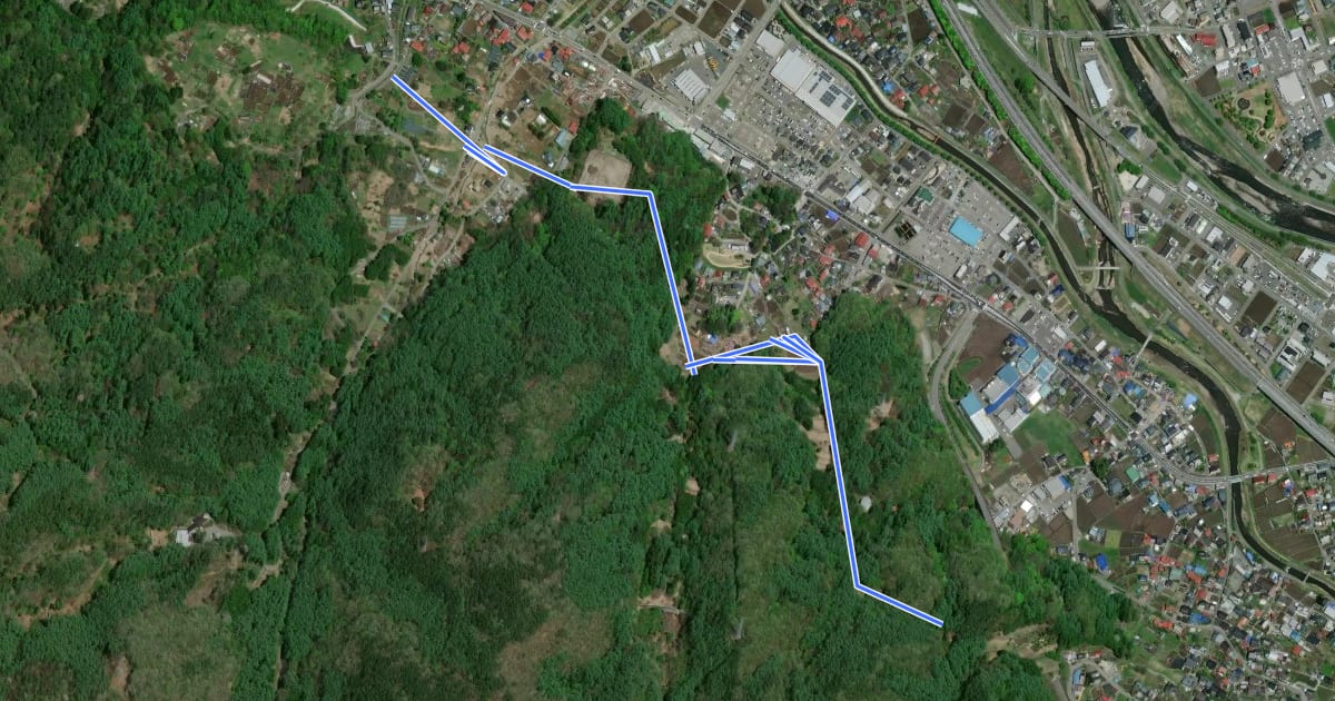Маршрут 鎌倉道遊歩道 на спутниковом снимке