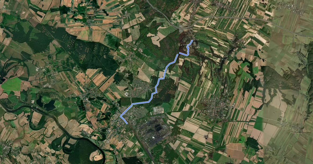 Маршрут 182S Zdzieszowice - Góra Św. Anny на спутниковом снимке