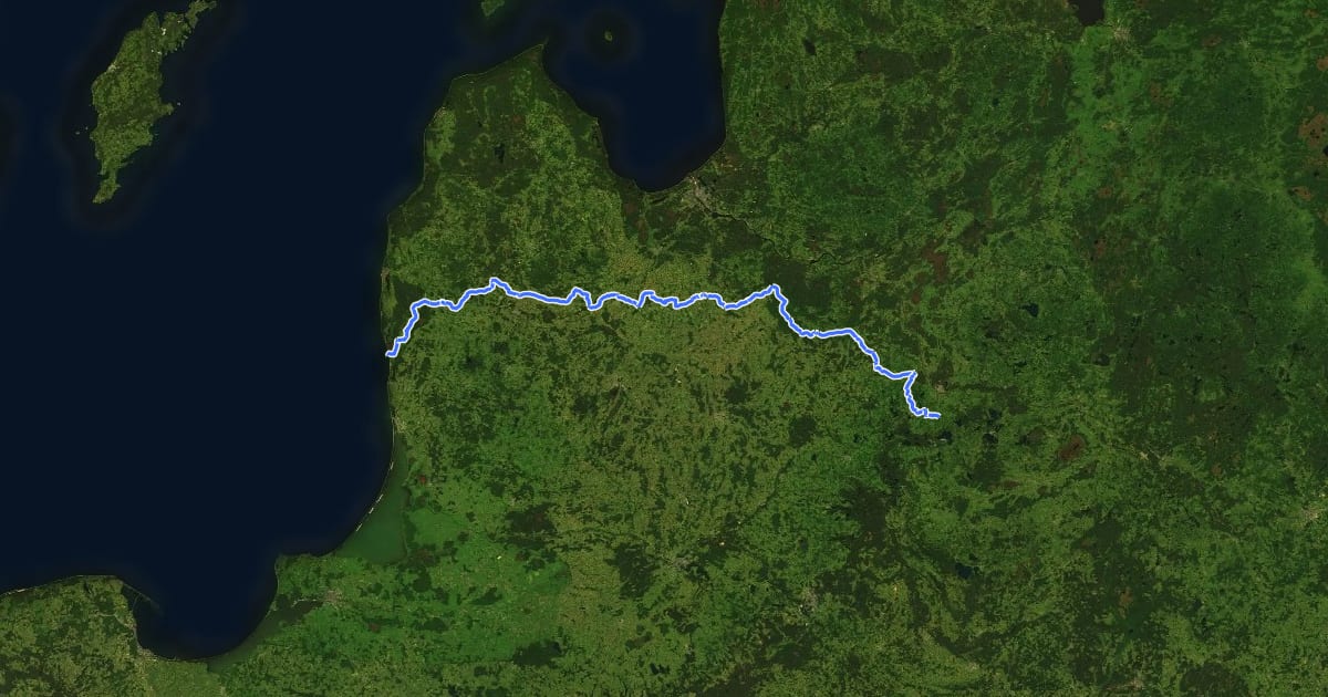 Маршрут 1836 (Leišmalīte) на спутниковом снимке
