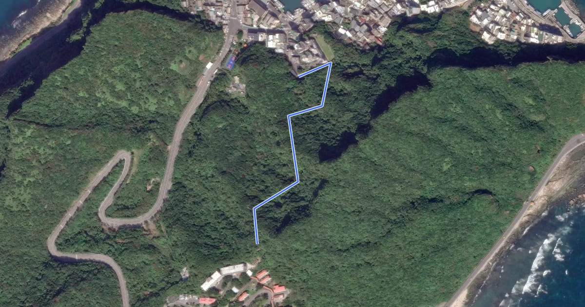 Маршрут 野柳里登山步道 на спутниковом снимке