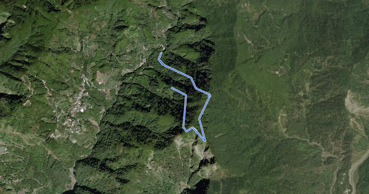 Маршрут 嘉南雲峰步道 на спутниковом снимке