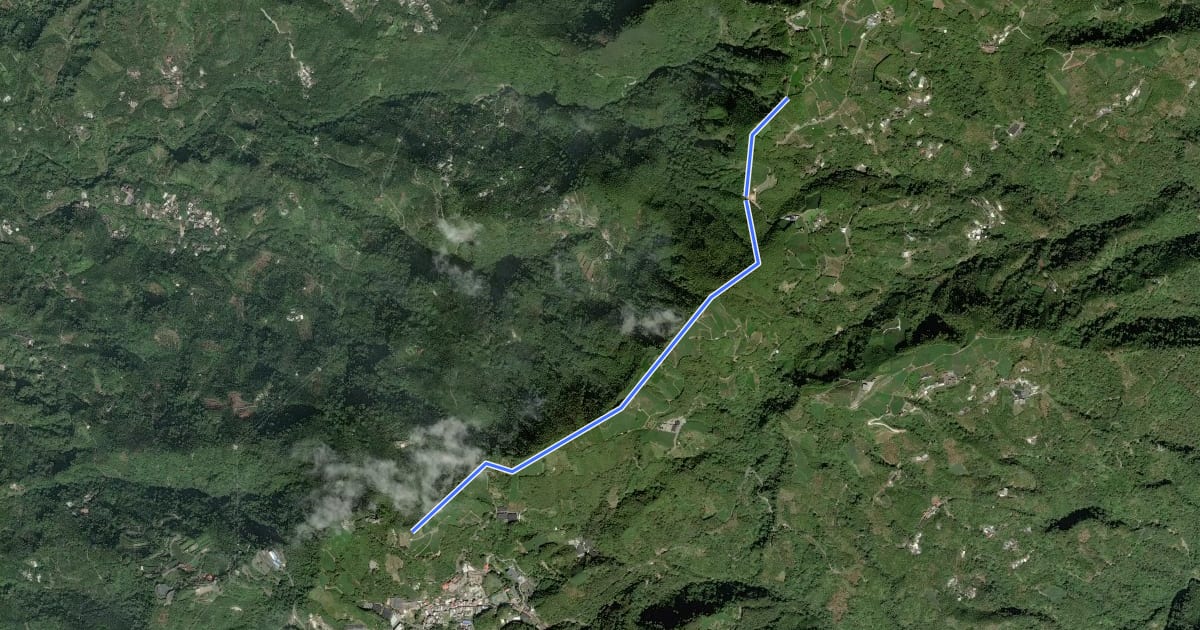 Маршрут 雲嘉五連峰步道 на спутниковом снимке