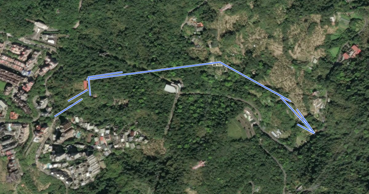 Маршрут 猴山坑古道 на спутниковом снимке