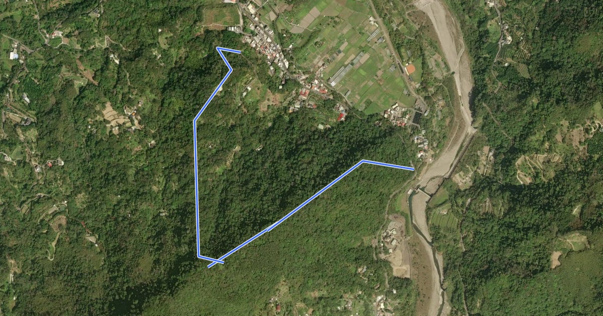 Маршрут 軟橋山登山步道 на спутниковом снимке