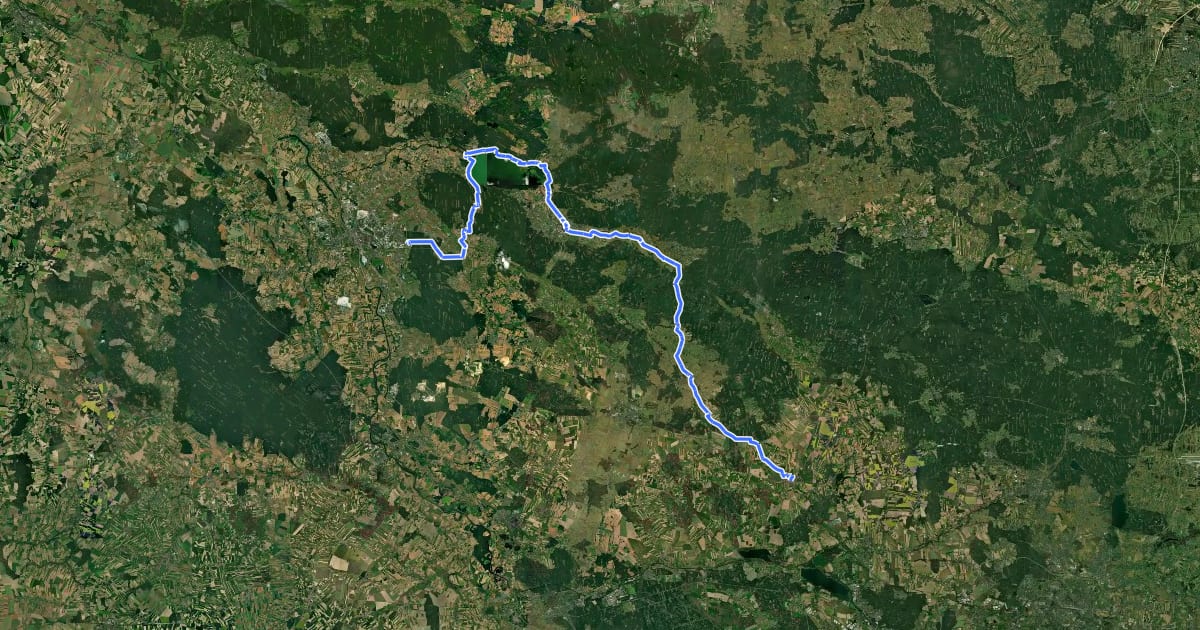 Маршрут 18C: Opole - Toszek на спутниковом снимке