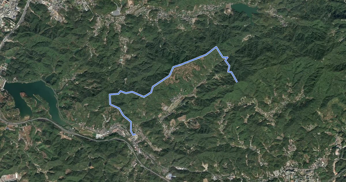 Маршрут 广州火帽线-北山段 на спутниковом снимке
