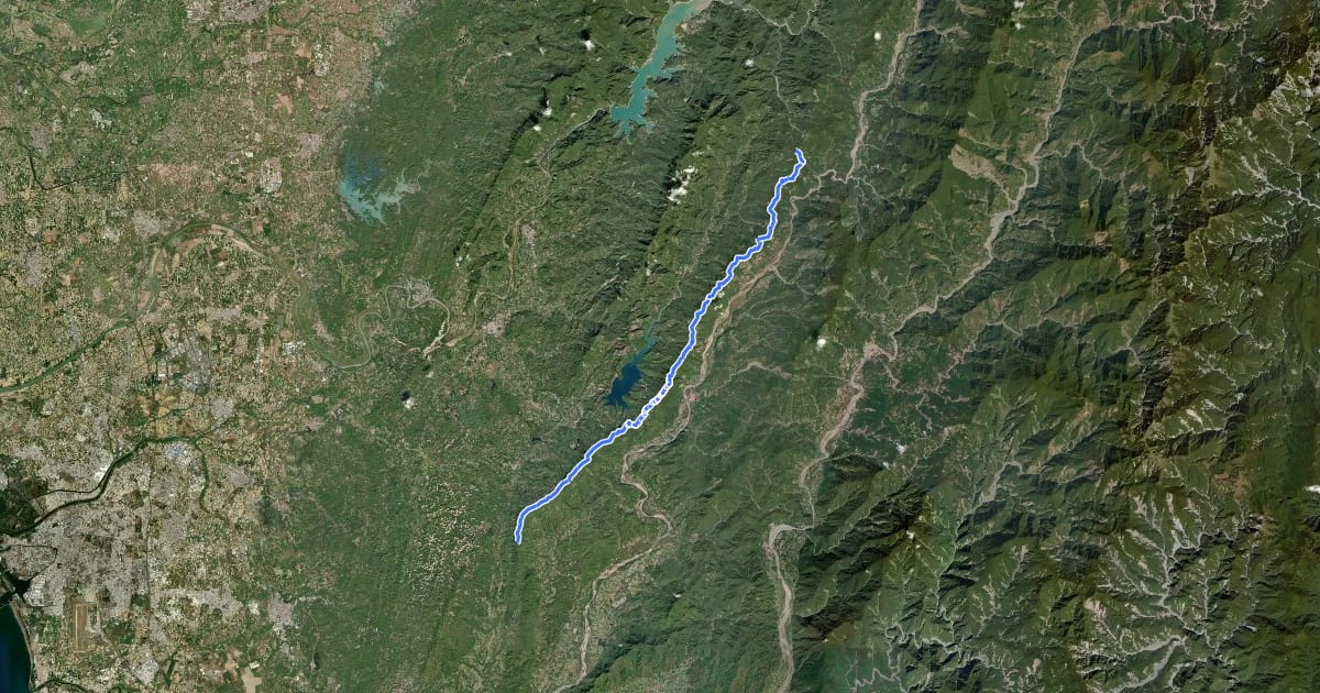 Маршрут 綠色長城-大烏山系 на спутниковом снимке