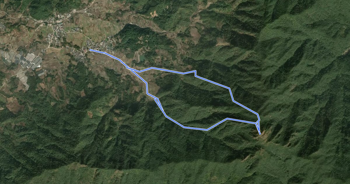 Маршрут 从化桂峰山环线 на спутниковом снимке