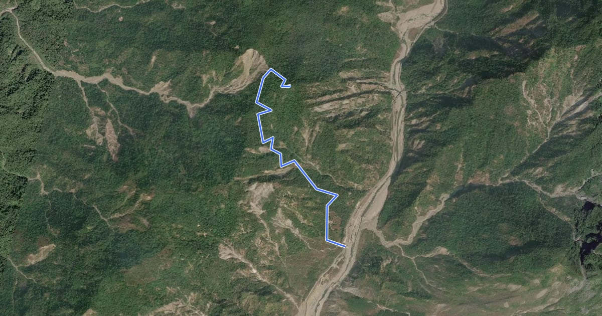 Маршрут 西阿里關山登山路線 на спутниковом снимке