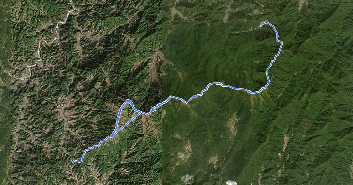 Маршрут 茂名云雾九峰 на спутниковом снимке