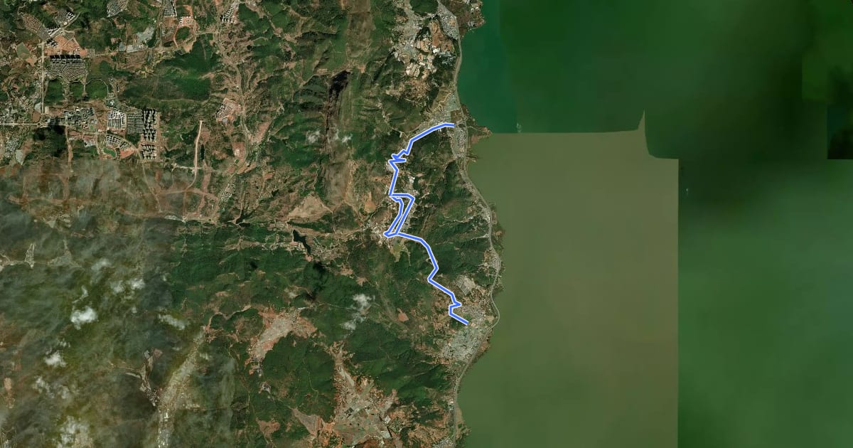 Маршрут 观音山绿道 на спутниковом снимке