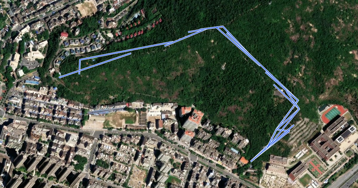 Маршрут 白藤山登山步道 на спутниковом снимке